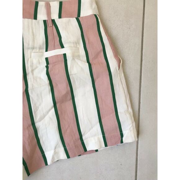 Anthropologie Elevenses Multicolor High Waist Striped Shorts - Picture 8 of 8